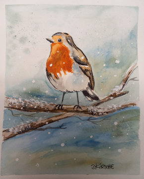 Aquarelle Vogel