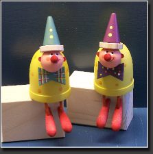 Flaschengeist Clown gelb