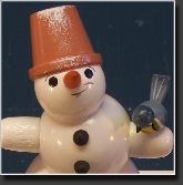 schneemann topf braun