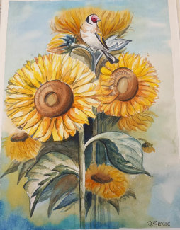 Aquarelle Sonnenblumen