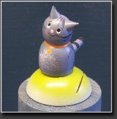 Tischkartenhalter Katze grau