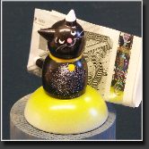 Tischkartenhalter-Katze-schwarzschwarz